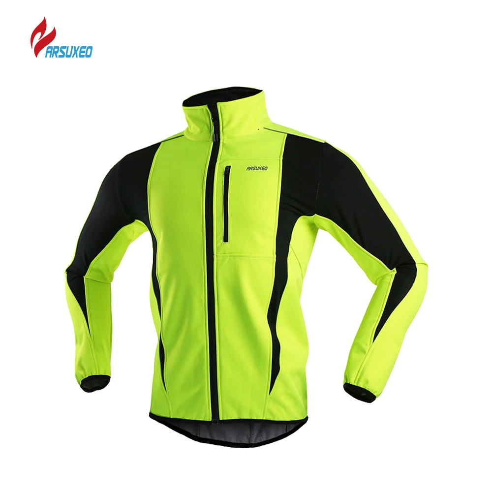 

ARSUXEO Cycling Jacket Winter Warm Up Bicycle Clothing Windproof Waterproof Cycling Rain Jacket MTB Bike Jersey Ropa Ciclismo