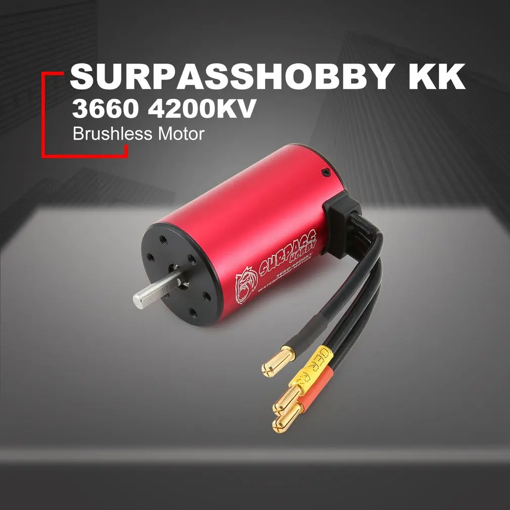 SURPASSHOBBY 3660 3100KV/4200KV Brushless Motor 2S for 1:10 GTR/Lexus 3S RC Drift Racing Off-road Car Waterproof Sensorless
