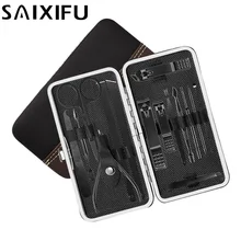 15 шт./компл. комплект для стрижки ногтей из нержавеющей стали профессиональные ножницы для педикюра Пинцет для ушей маникюрный набор Инструменты для дизайна ногтей BT58