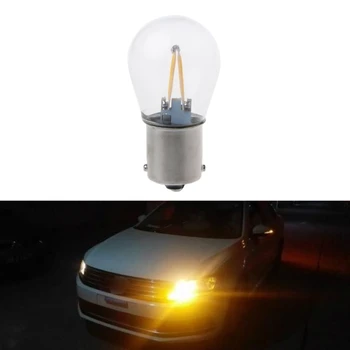 

New 1 Pc DC 12V 1156 P21W Ba15s Lamp LED COB Light DRL 12V Reverse Yellow Turn Signal Light Bulb 2018
