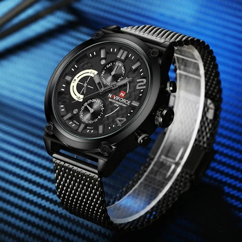 Luxury Brand Stainless Steel Quartz Watch Men Calendar Clock Sports Military 2