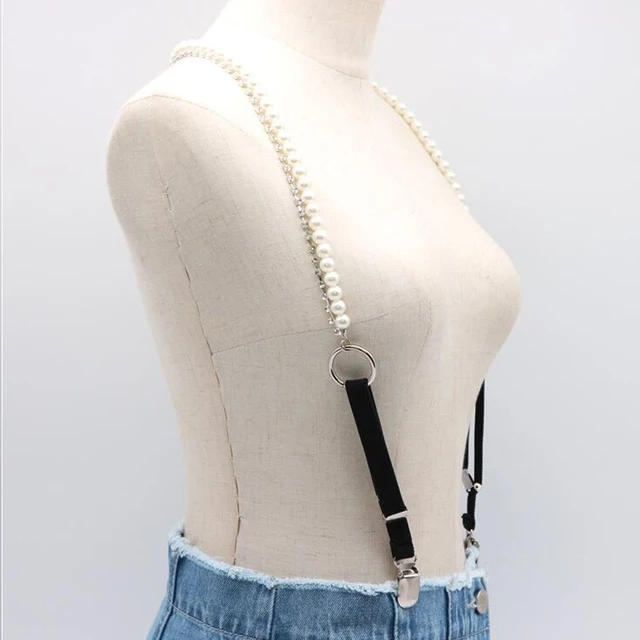 Pearl Leather Belts Suspenders  2