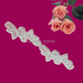 

Free Shipping Crystal Rhinestone Applique trimming for wedding bridal sash