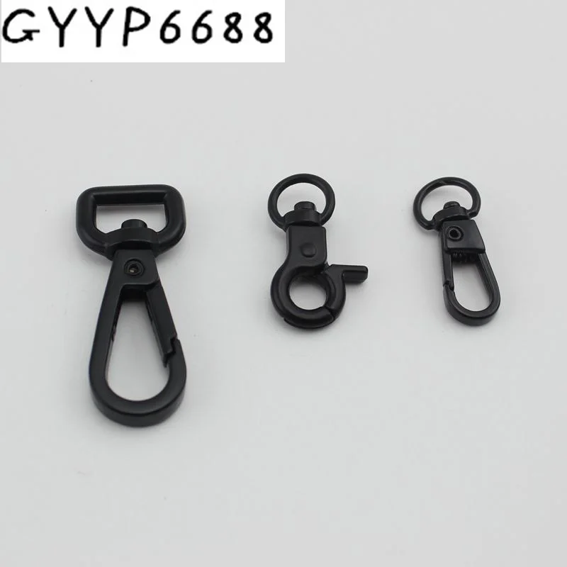 

10pcs 30pcs 12mm 9mm Dark gun black trigger snap hook swivel clasp lobster claws swivel hooks hardware Hardware Accessories