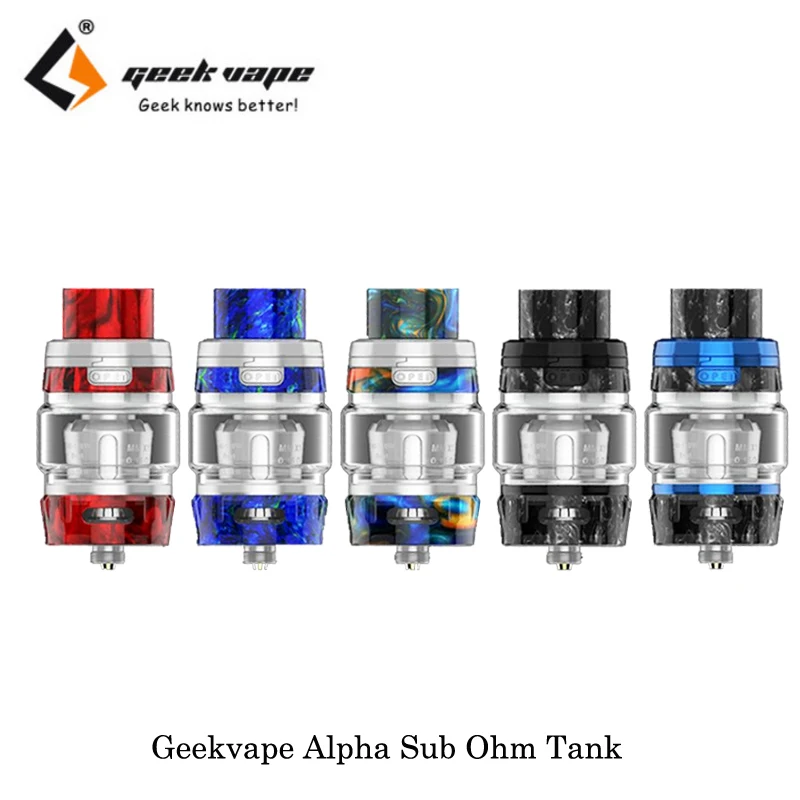 Электронные сигареты Geekvape Alpha Sub Ом цистерна 25 мм Диаметр с MeshMellow катушки выполнен