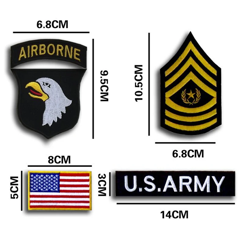 WW 2 военной армии США Тактическая Мораль патч флaг сшa yзкиe 101st 82nd Airborne подразделение нашивка значок патч 3D вышивка значки-нашивки