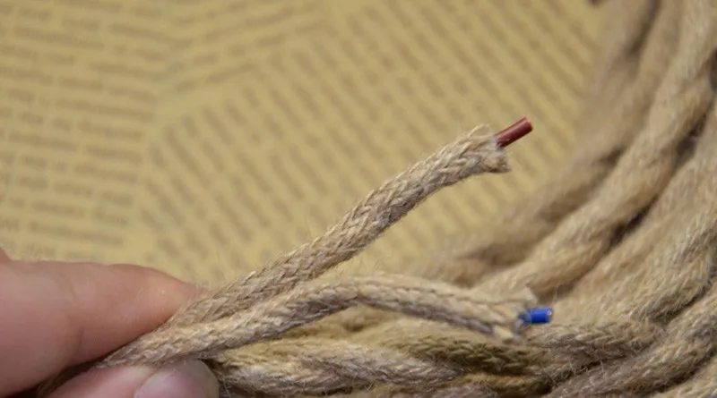 2mlot vintage lamp wire hemp rope vintage twisted777 electrical wire cable retro filo elettrico corda textile wire lamp cord (2)