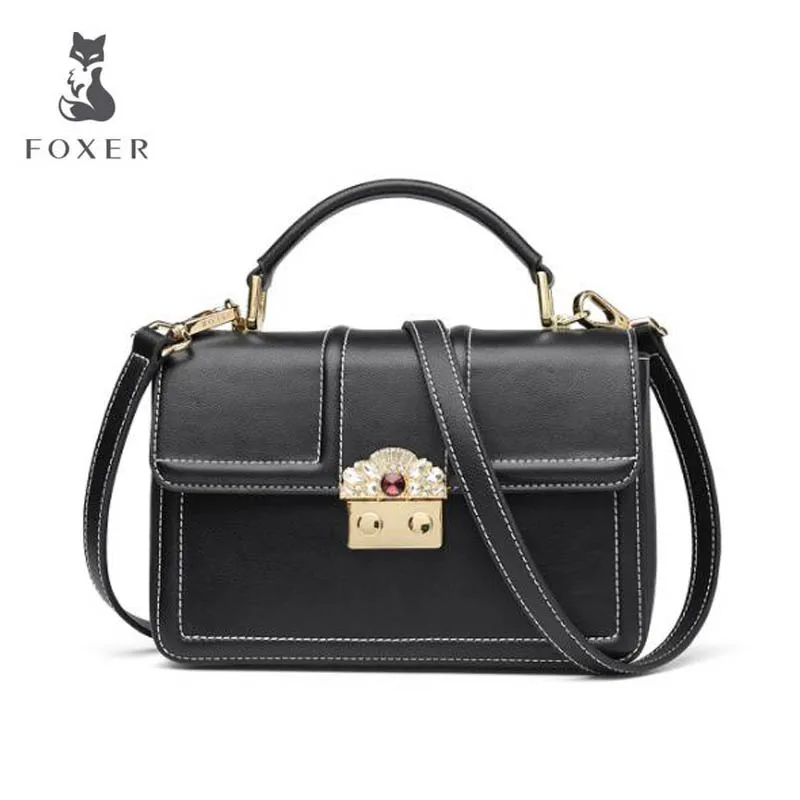 

FOXER luxury fashion handbag summer 2018 new shoulder bag wild fashion leather Messenger bag leather fabric counter quality offi