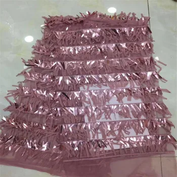 

New Design African Lace Fabric For Wedding Dress High Quality French Lace Fabric With 3d Sequins Fashion Nigerian Lace Fabric