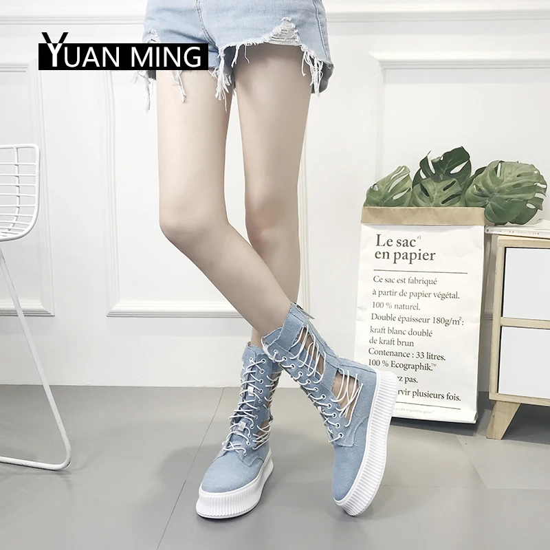 

YUANMING Women Sneakers Women Casual Shoes Ladies Boots High Top Female Flats Platform Sneakers Fashion for Women Shoes