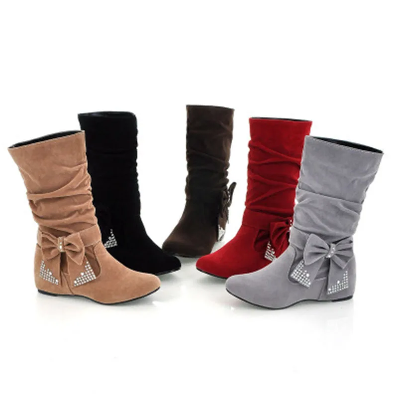 Chaud rouge Noir Fourrure Neige Démarrage Femme jaune Mode Solide D'hiver De Casual Bottes À Femininas Avec gris Femmes Botas Chaussures SzMpGLqVU