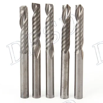 

5 x 4mm CNC Router Bits Single Flute Tools Cut Acrylic Wood 25mm