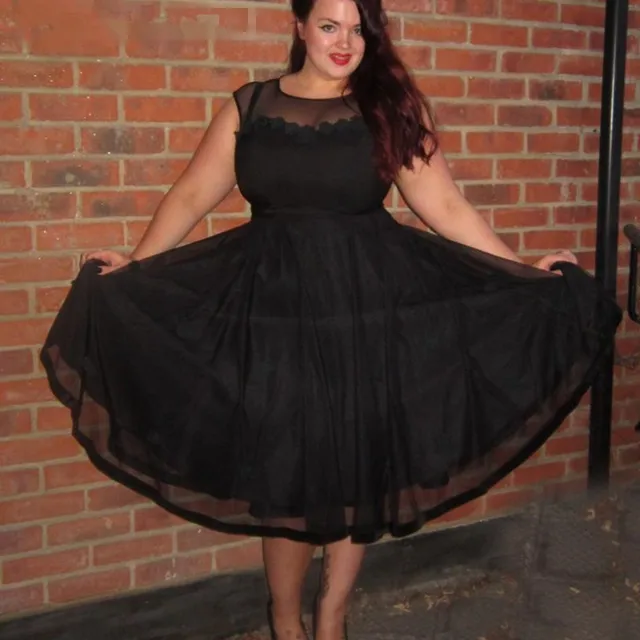 black party dresses plus size