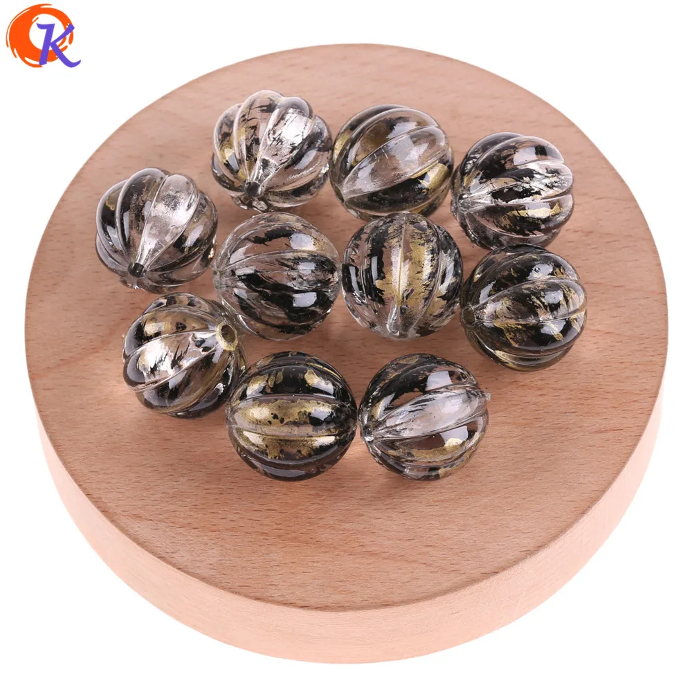 

Cordial Design 20mm 115Pcs Acrylic Beads/Jewelry Accessories/Hand Made/Gold And Black/Pumpkin Shape/Print Bead/Earring Findings