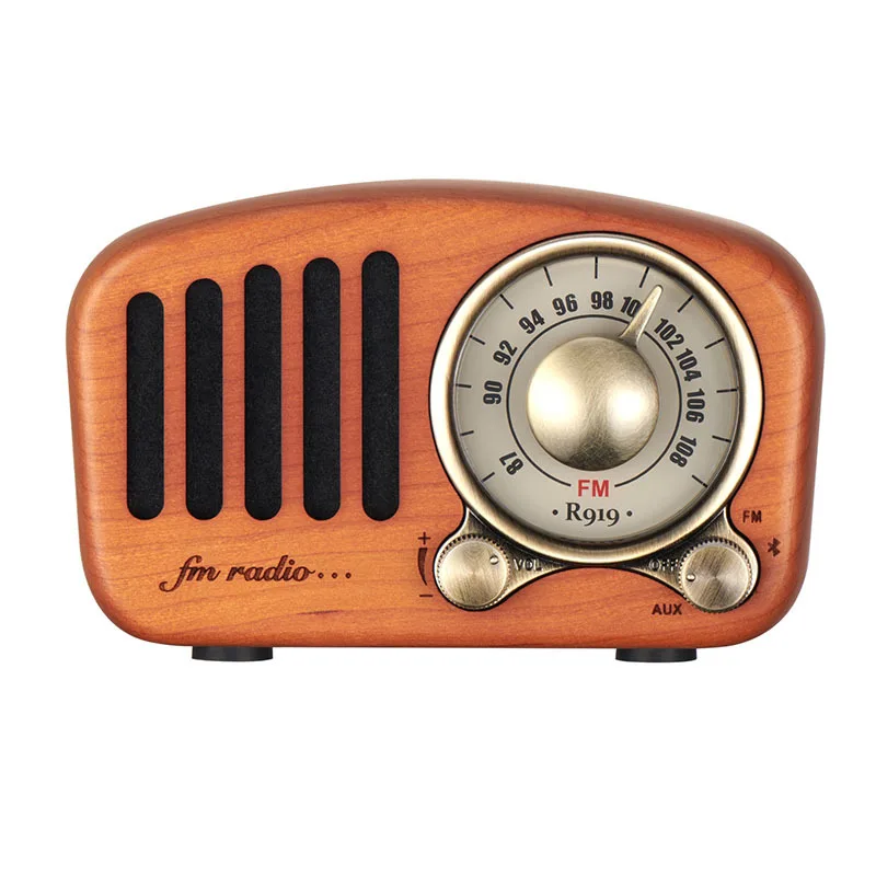 Cherry wood APQ R919 Bluetooth орех деревянный динамик s радио ретро портативный мини-динамик домашний уличный сабвуфер - Цвет: Cherry wood