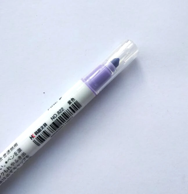 Милый 12 цветов Мягкий лайнер ручки-хайлайтер двойная двухглавая флуоресцентная ручка художественный маркер для рисования канцелярские принадлежности Школьные принадлежности - Цвет: 12 zi