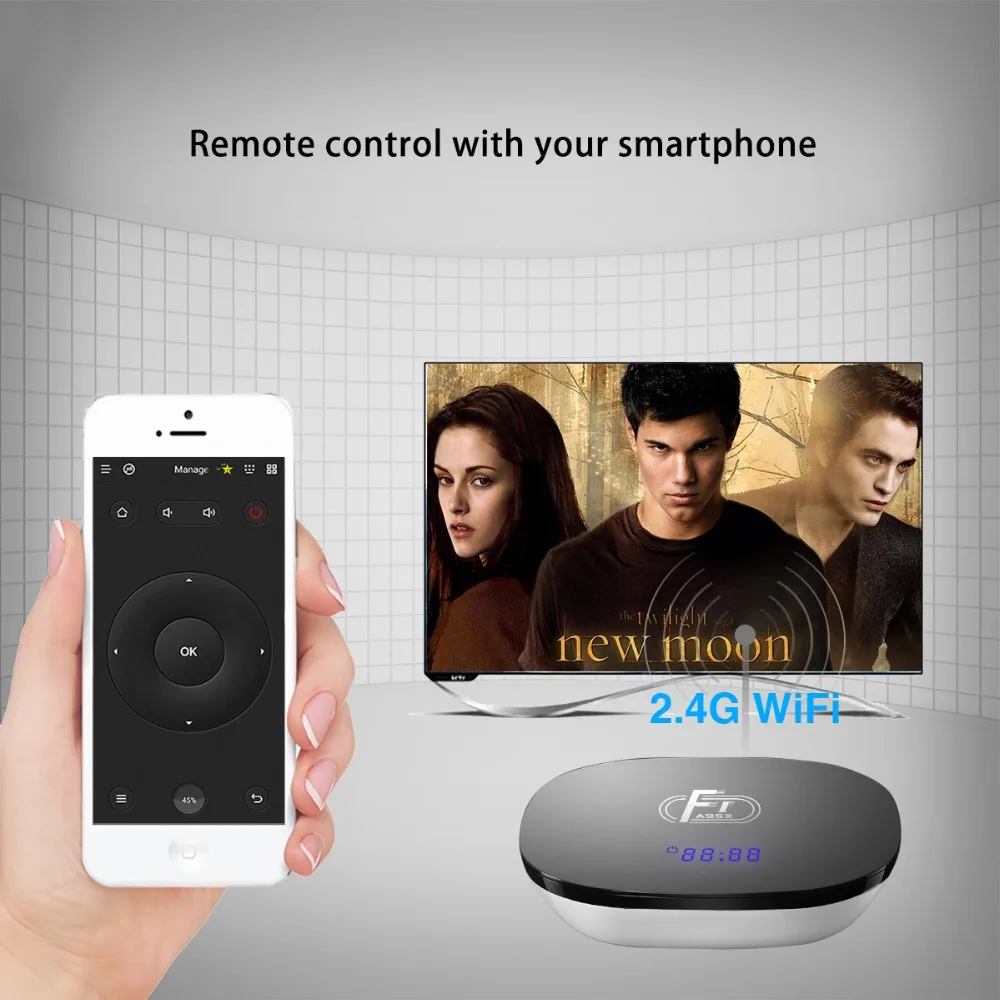  EstgoSZ A95X F1 Android 8.1 Smart TV Box S905W CPU Mali450 GPU 2GB&16GB 2.4G WiFi 100M LAN HDMI 2.0