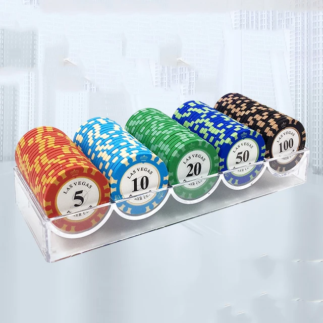 100PCS Poker Chips Set with Box Clay/Ceramic Poker Chips Sets Texas