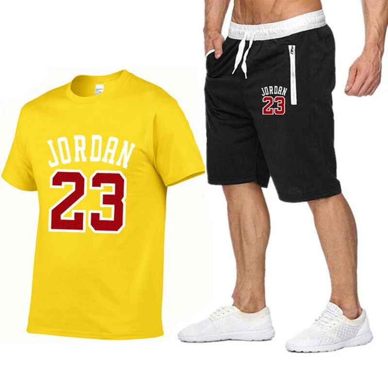 Новейшая футболка с круглым вырезом и короткими рукавами, мужской костюм, 2 предмета, Модная хлопковая забавная Футболка с принтом