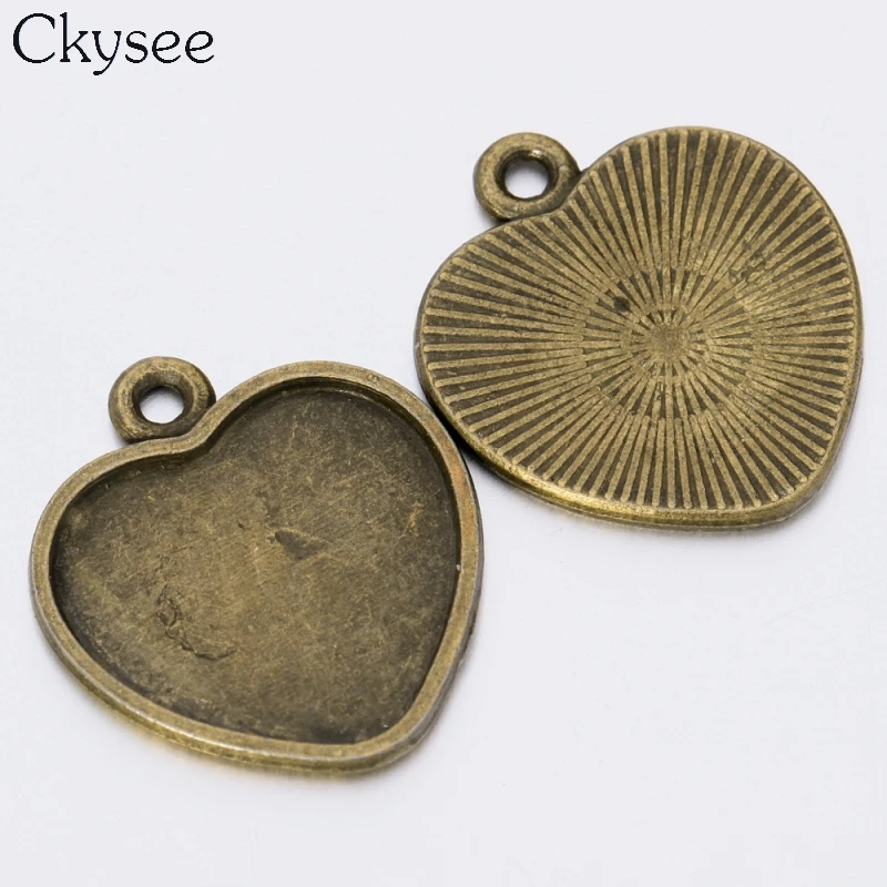 Ckysee Round Pendant Base 10 Pcs/lot Cabochon Setting Charms Pendants