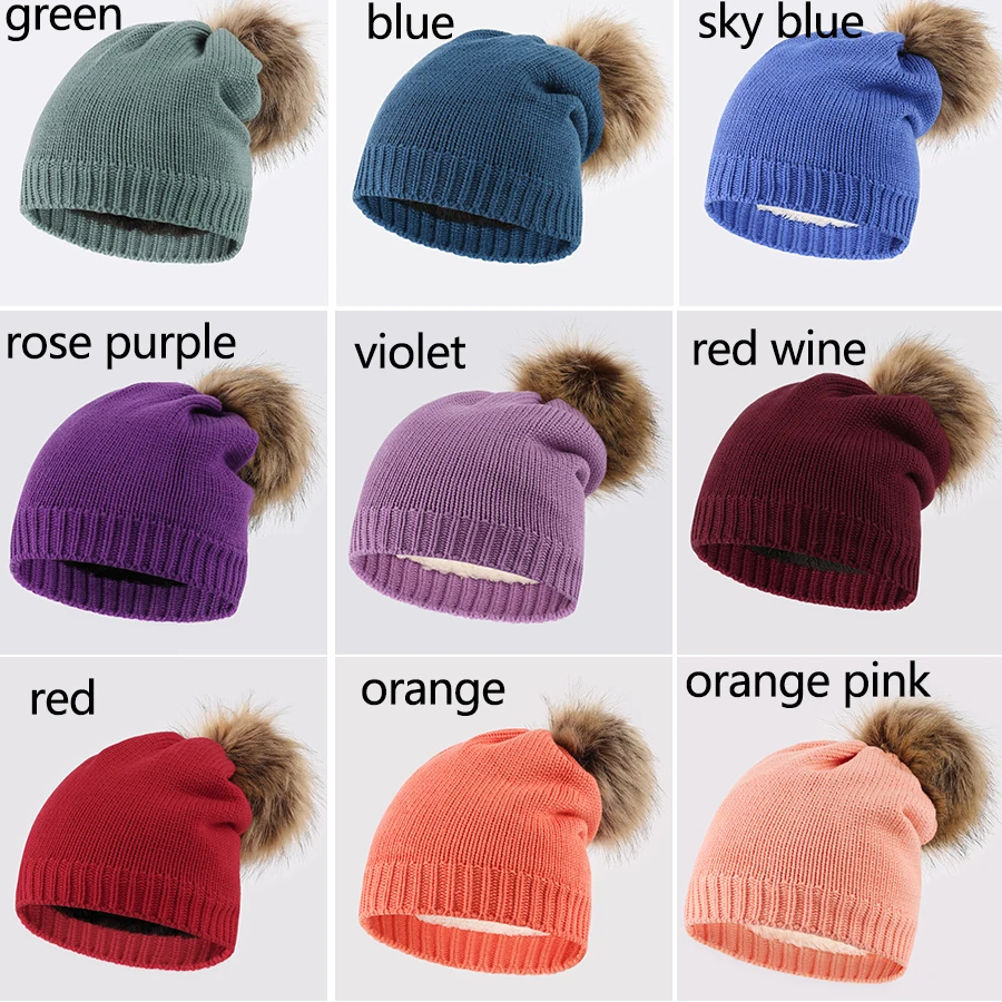 Girita-Women's- Winter- knit- hat- Skullies- Beanies- fleece- lined- Hats- crochet- Pompon- Fur- Female- Warm- Caps (16)