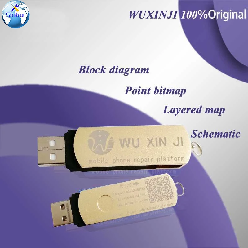 

100% Orginal WUXINJI Dongle Platform Wu Xin Ji For IPhone IPad Samsung Bitmap Motherboard Schematic Diagram Map Random Color