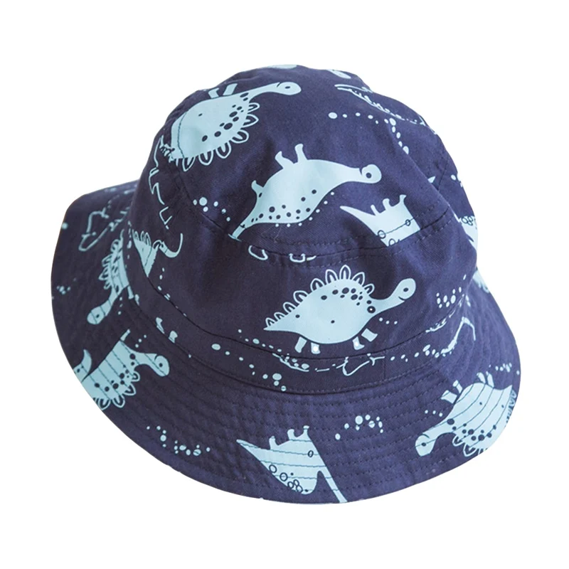 Летние шапочки для мальчиков и девочек, милые детские хлопковые шапки с принтом динозавра, пляжные солнцезащитные очки для отдыха