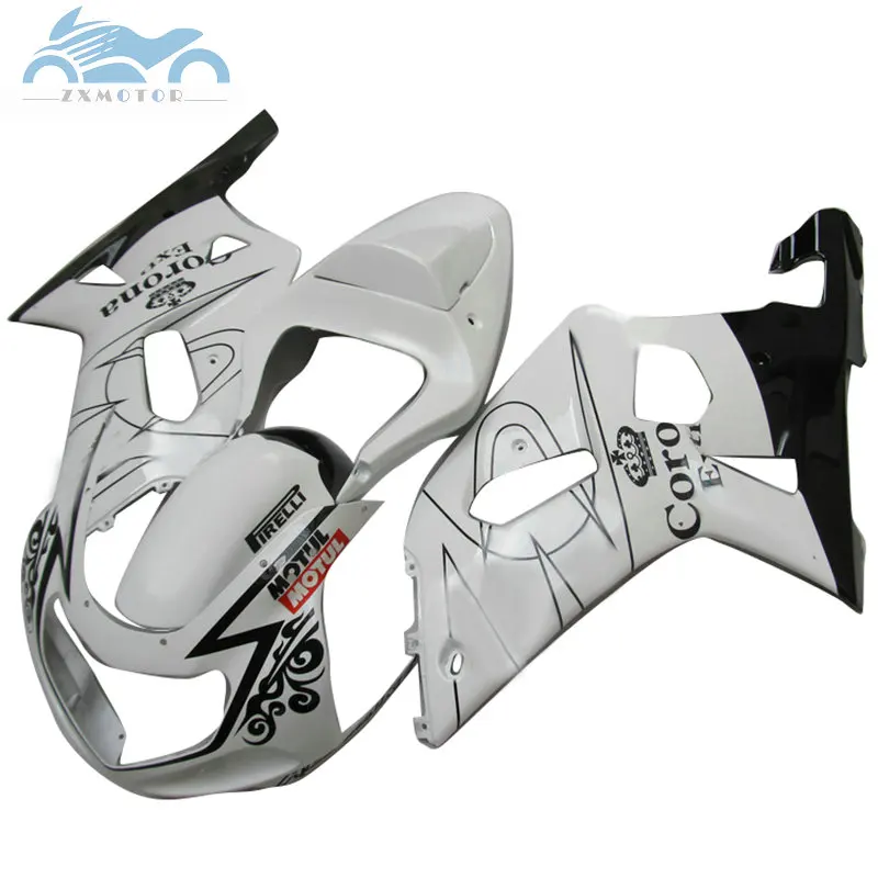 ABS пластик обтекатели комплект для SUZUKI 2001 2003 GSXR600 GSXR 750 K1 обтекатель мотоцикла GSXR750