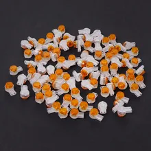 100Pcs UY2 K2 Connector Grease Filling Butt Wire Line Terminal Connectors