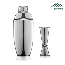 Greenhill Премиум Коктейльная посуда, набор инструментов для бара включает 550 мл 18-8 шейкер из нержавеющей стали, 25/50 мл двойной конец Джиггер