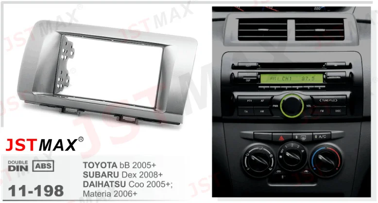 US $108.69 JSTMAX Car DVD CD Radio Fascia Panel Face Plate For TOYOTA Dex DAIHATSU Coo Materia Stereo Facia Trim CD Installation Kit