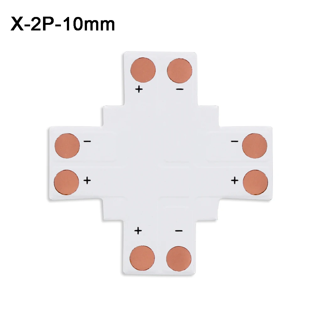 5 шт. L T X форма RGB RGBWW светодиодные полосы угловой разъем 8 мм 10 мм 12 мм 2pin 3Pin 4pin 5pin 6Pin Одноцветный RGB RGBW печатная плата Горячая - Цвет: X-2P-10MM