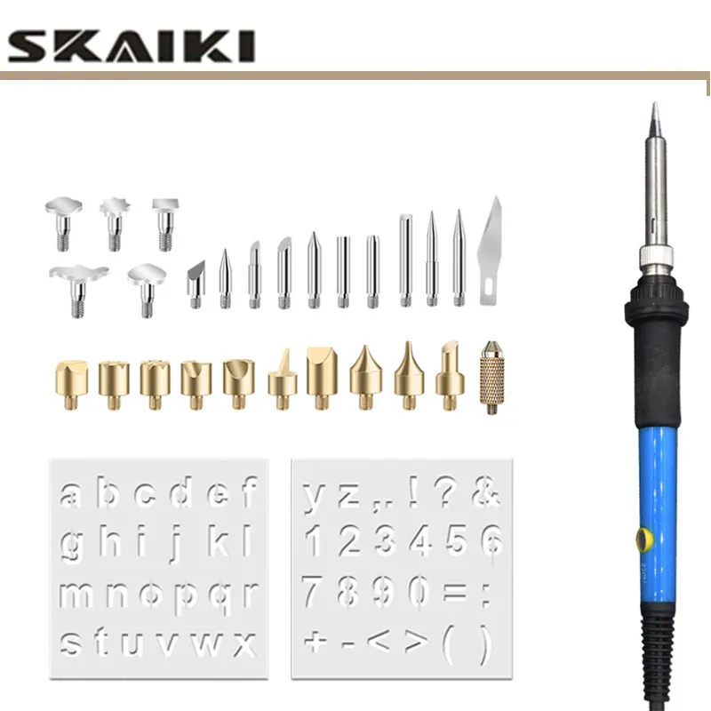 29pcs solder handle iron sets adjustable temperature Branding Brush solder iron Branded Brush Set