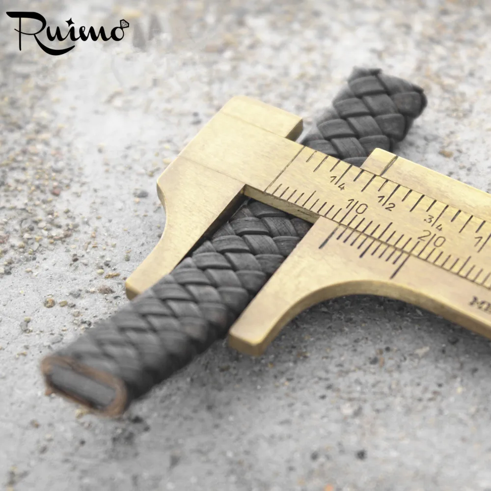 RUIMO 10*5 мм широкая натуральная Плетеная кожа Веревка винтажный коричневый и черный шнур для изготовления ювелирных изделий ювелирные изделия-Аксессуары