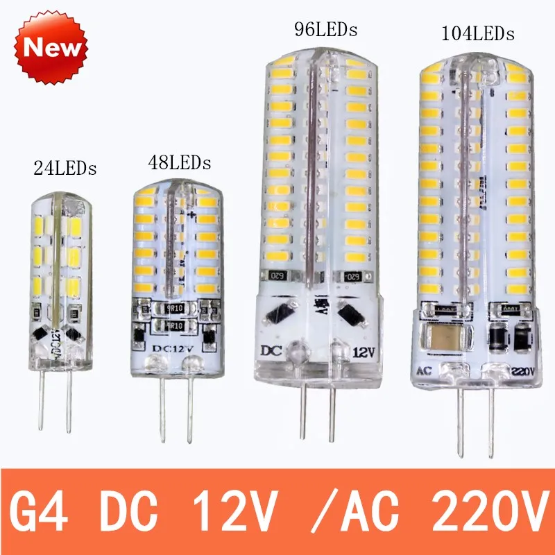 

Hot G4 LED lamp DC12V 24 48 96 104 Instead of 20W-30w halogen lamp 360 degree saving light Crystal lamp bulb free shipping