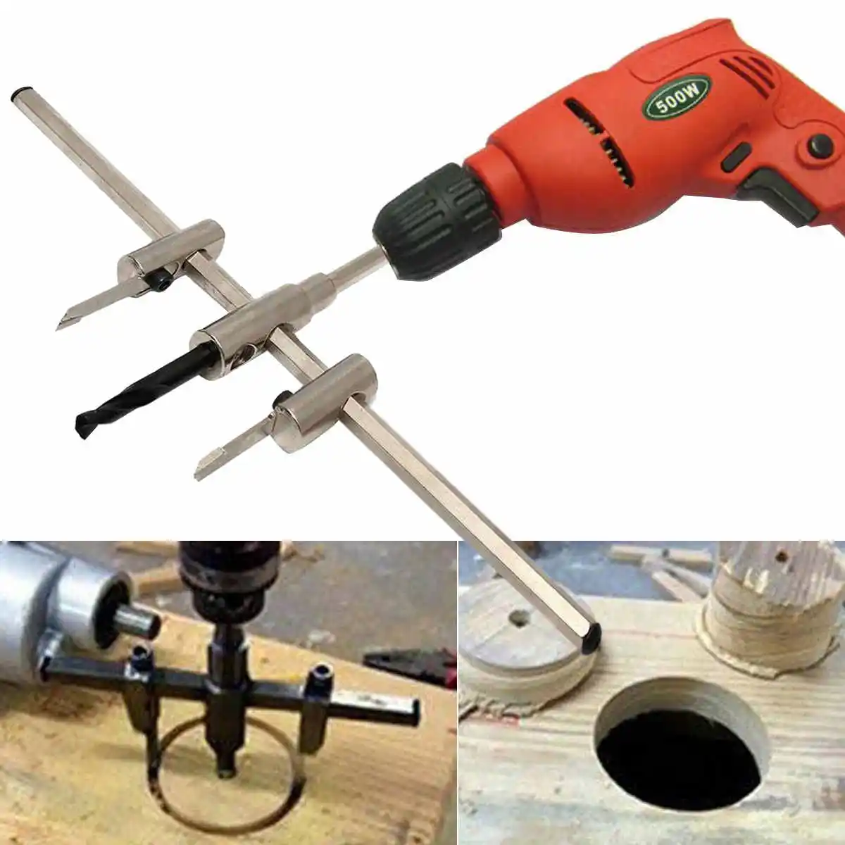 

30-300mm Adjustable Metal Wood Circle Hole Saw Drills Bit Cutter Kit DIY Tool