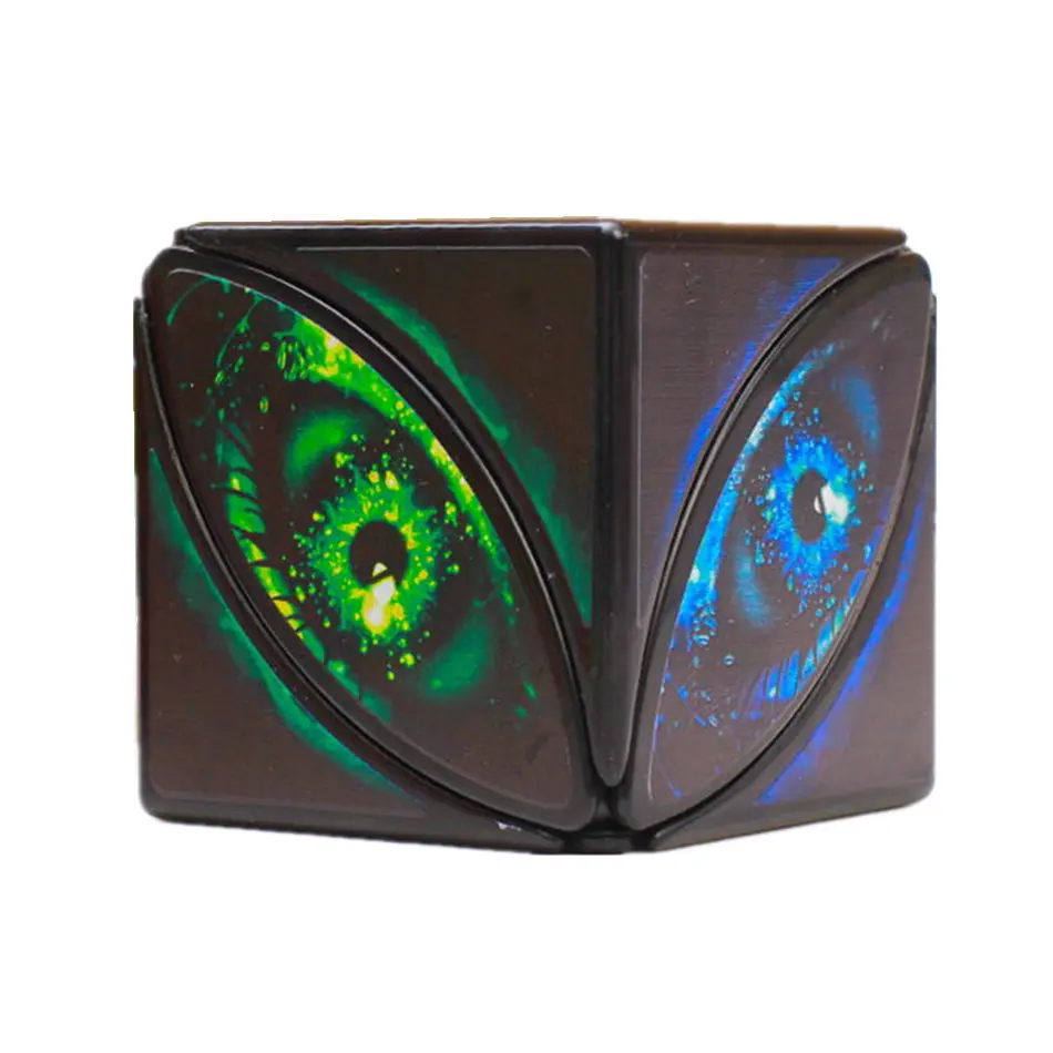 

ZCUBE Strange-shape Magic Cube Black Devil Eyes Magic Cube 3x3 Cube Speed Cube Professional Puzzle Toys For Children Kids Gift