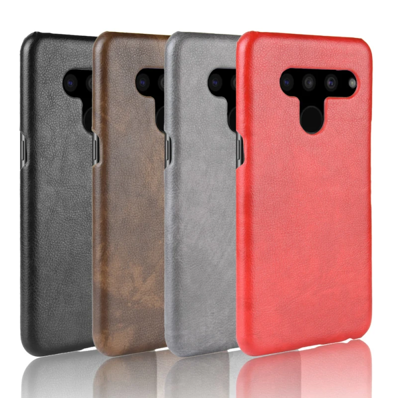 For LG V50 Case Luxury Litchi pattern PU leather + PC Hard Back Cover for LG V50 phone cases