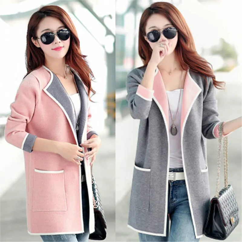 

Mixed colors Spring Autumn Korean womens jacketsr Fashion Women's Long Sleeve bomber Jacket Tide Plus Size gray Jacket Woman