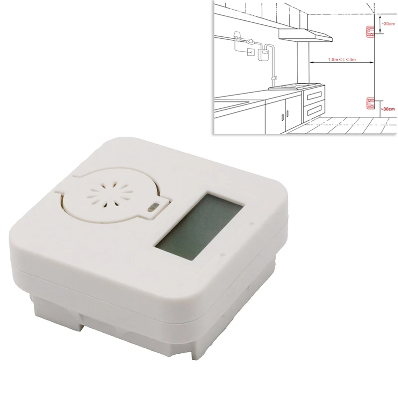 Угарный газ сигнальный датчик дыма отравления газа Предупреждение Сенсор безопасности сигнализация предупреждающая о возможности отравления ЖК-дисплей Фотоэлектрические датчики