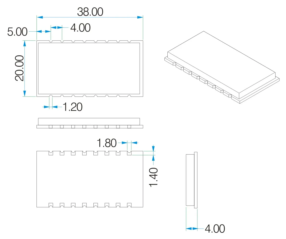 4 шт./лот Lora1276F30-500 МВт 915 МГц/868 МГц LoRa модуль | Высокая чувствительность(-139dBm) sx1276 RF приемопередатчик