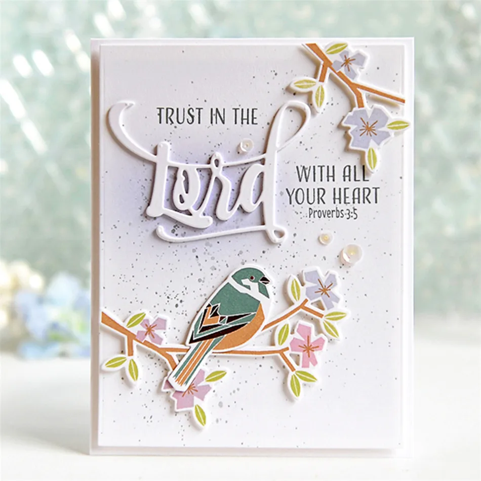 

YaMinSanNiO Sparrow Dies Metal Cutting Dies Scrapbooking Bird Die Cut for Craft Dies Stencil Paper Decoration New Flower Animal