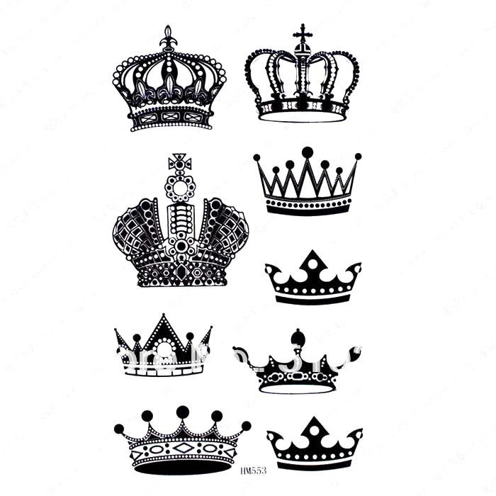 Free ship/5pcs/lot/HM553,crown temporary tattoos/arm,waist,back,body ...