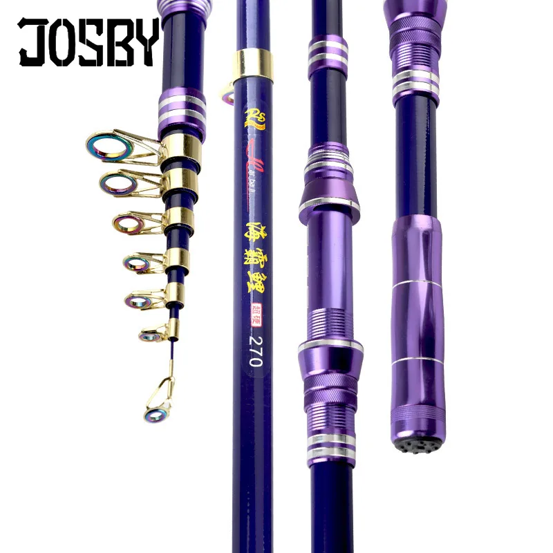 Карбоновая телескопическая удочка JOSBY портативная легкая сверхпрочная