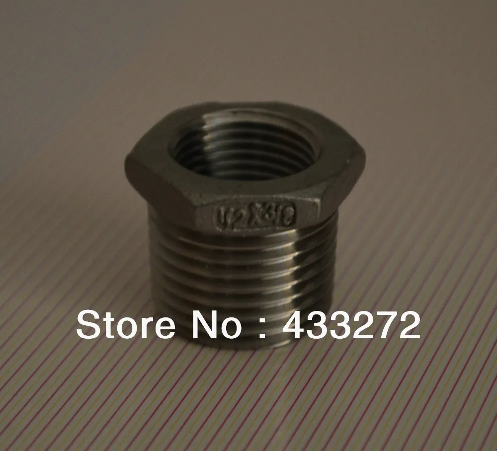 

Stainless Bushing,1/2" MPT x 3/8" FPT, Homebrew Fitting, Beer Hardware