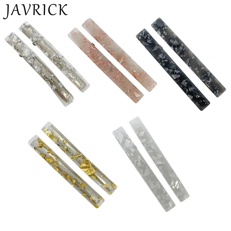 

1 Pair Sweet Girls Student Hair Clips Multicolor Gold Foil Glitter Hairpin Bangs Clip Cute Hairpins Hair Accessories