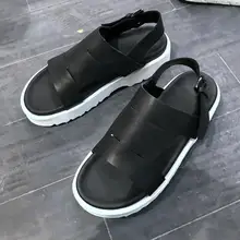 Новые летние сандалии для мужчин качественные удобные сандалии пляжные римские сандалии Брендовые мужские повседневные шлепанцы