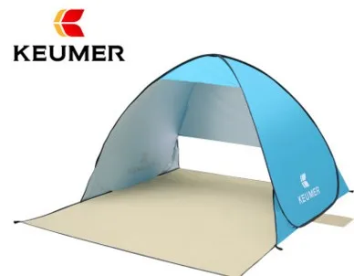KEUMER Автоматическая Пляжная палатка для кемпинга 2 Человек Палатка Автоматический Мгновенный Всплывающий Открытый Анти УФ брезентовые палатки открытый солнцезащитный навес - Цвет: blue