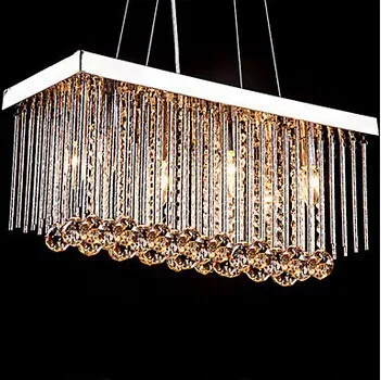 LED Modern k9 Crystal Pendant Light with 3 Lights For Home Dinning Lighting,Lustre De Cristal Sala Teto,E14 Bulb Included