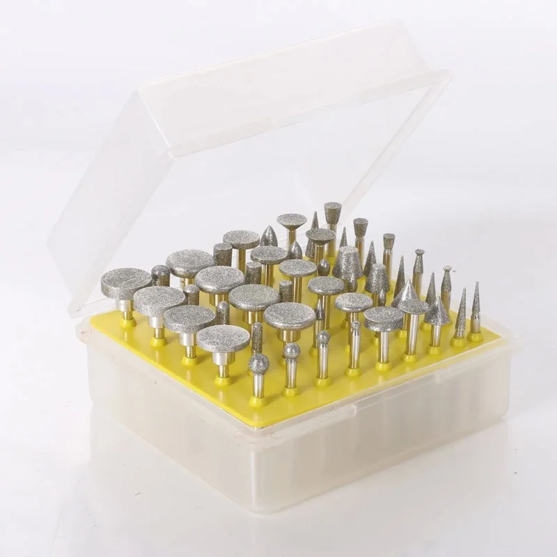 Large Size 50PCS/set Diamond Grinding Head Coated Grinder Head Drill